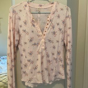 Free People ‘One of The Girls Printed Henley’ top